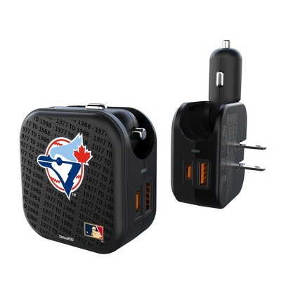 MLB Cooperstown East Teams Text Backdrop 18-Watt 2 in 1 USB A/C Charger