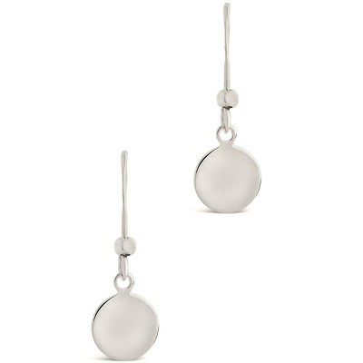 SHINE by Sterling Forever Sterling Silver Fishhook Disc Drop Earrings