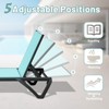 Maggift Patio Chaise Lounges Outdoor Lounger Sunbathe Chair with Arms, with Table, for Patio, Garden, Beach，Portable，Green，64.41"*26.69"*35.43" - 2 of 4