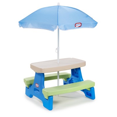 Picnic Time Folding Portable Picnic Table Blue