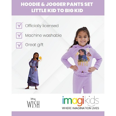 Disney Wish Purple Fleece Pullover Hoodie and Jogger Set