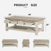 Etelifrank Coffee Table with Storage - Solid Wood, 2 Drawers & Open Shelf - 3 of 4