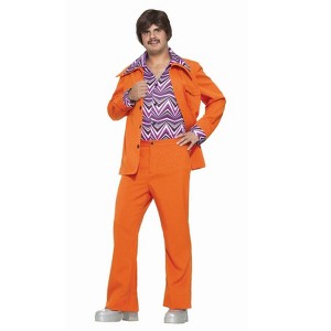 Forum Novelties Men's Orange Leisure Suit Costume - 1 of 2