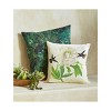 TAG 18"x 18" Hummingbird White Flower Cotton Accent Decorative Throw Pillow Poly Filled Removable Insert Square Machine Wash - 3 of 3