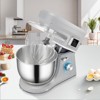 VEVOR Stand Mixer, 660W Electric Dough Mixer with 6 Speeds LCD Screen Timing, Tilt-Head Food Mixer with 7.4 Qt Stainless Steel Bowl, Dough Hook - 2 of 4