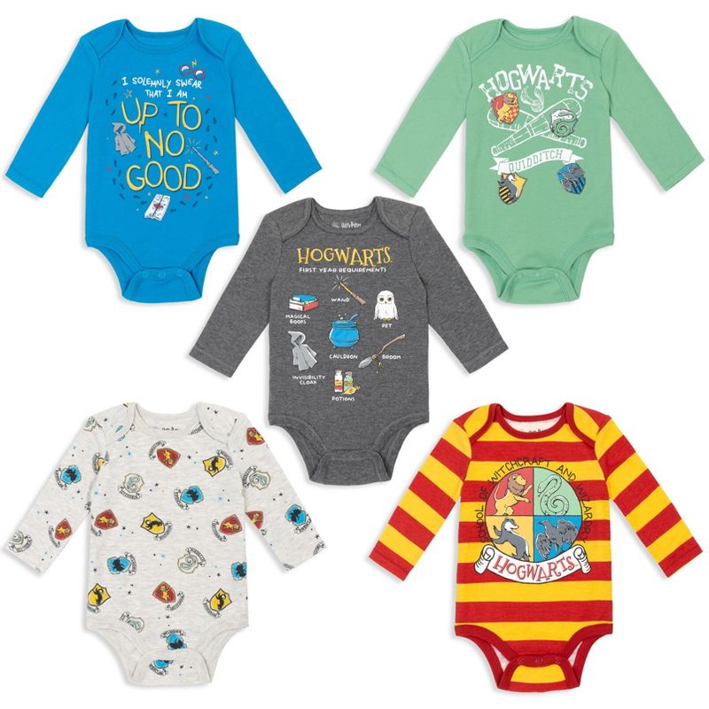 Harry Potter Baby 5 Pack Bodysuits Newborn to Infant, 1 of 8