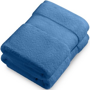 Soft Absorbent Luxury Cotton Bath Towel 30x56 -  2 Pack - 1 of 4