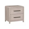Royal Hampton Nightstand, 2 Drawers, USB A-C, Natural Oak Beige Finish, 24 Inch - 3 of 4