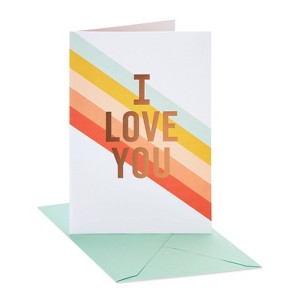 Romantic Thinking of You Card I Love You: Carlton Cards Greeting for Lover, Multicolored Typography, Vertical Fold, 6.75"x4.625" - 1 of 4