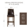 Maven Lane Vienna Kitchen Stool with Vegan Leather Upholstery - 2 of 4