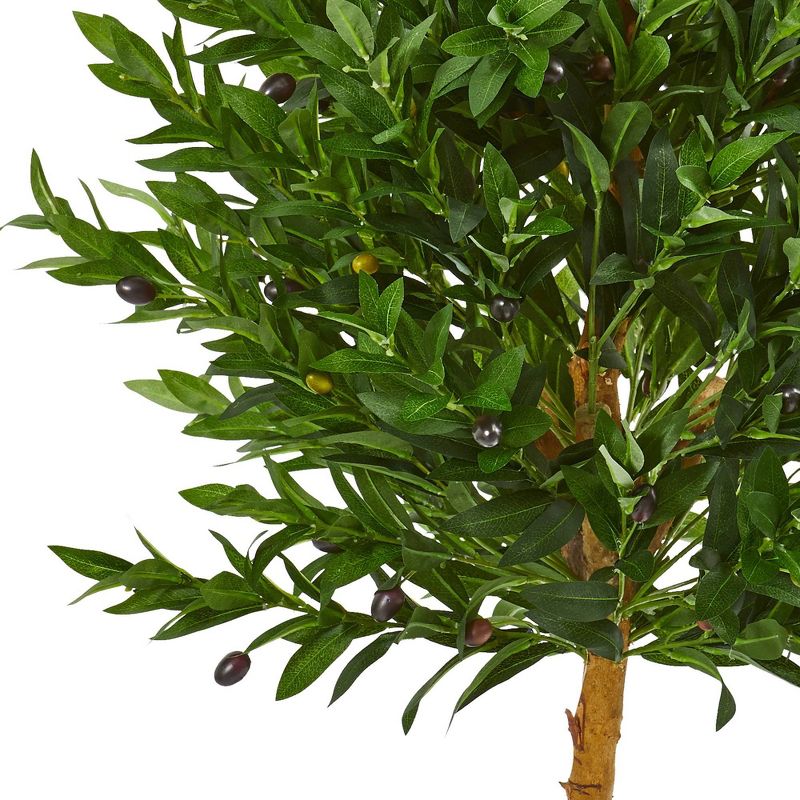4.5ft Olive Cone Topiary Artificial Tree UV Resistant - Nearly Natural, 3 of 5