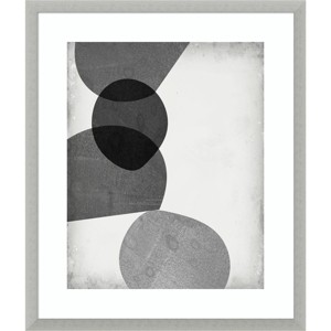 22" x 26" Shapes II by Jennifer Goldberger Framed Wall Art Print Gray - Amanti Art: Modern Decor, Lithograph, Silver Frame - 1 of 4