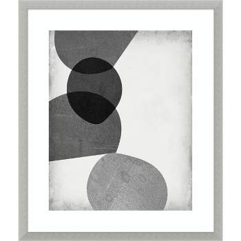 22" x 26" Shapes II by Jennifer Goldberger Framed Wall Art Print Gray - Amanti Art