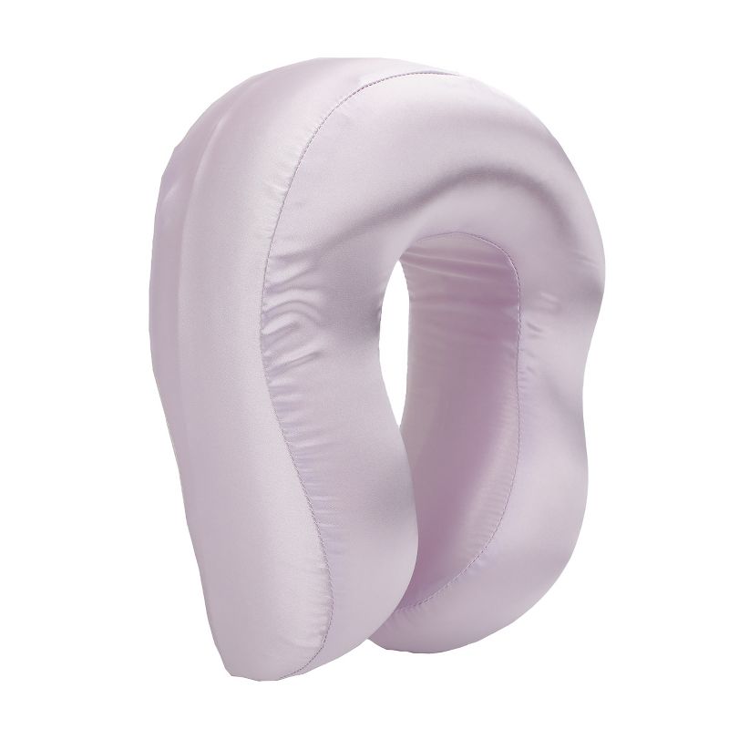 Adult Lavender Poly Satin Neck Pillow and Eye Mask Set, 4 of 6