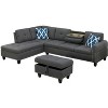 NicBex Couches for Living Room 98" Left Hand Facing Sofa Couches Modern Comfy Upholstered Sofa with Chaise and Storage Ottoma - 4 of 4