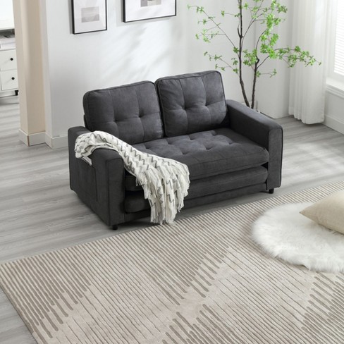 Gray futon deals sofa bed