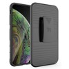 Nakedcellphone Combo for iPhone Xs Max - Ring Grip/Stand Case and Belt Clip Holster - Black - 3 of 4
