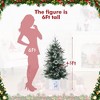 3ft Tabletop Christmas Tree, Pre-lit Xmas Tree with Cloth Bag Base - 2 of 4