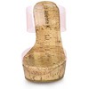 Allegra K Women's Transparent Bands Open Toe Wedge Heels Sandals - 3 of 4
