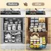 SEVOBAL Pull Out Cabinet Organizer Slide Out Drawer No Drill Pull Out Sliding Pull-Out Pantry Shelves Kitchen Bathroom, Black, 15.99"*11.31"*5.46" - 4 of 4