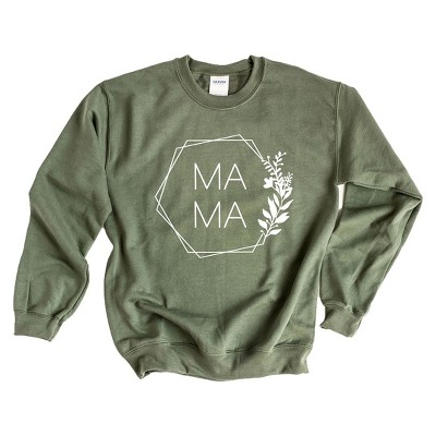 Simply Sage Market Women's Graphic Sweatshirt Mama Floral Hexagon
