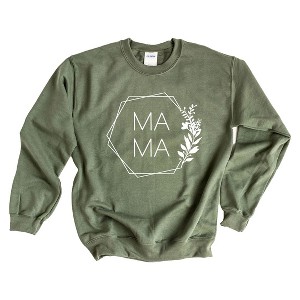 Simply Sage Market Women's Graphic Sweatshirt Mama Floral Hexagon - 1 of 3