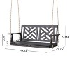 CAVINAS Rustic Patio Swing Bench,Minimalist Hammock Swing Chair with Armrest for Courtyard&Garden,800LBS Capacity - 3 of 4