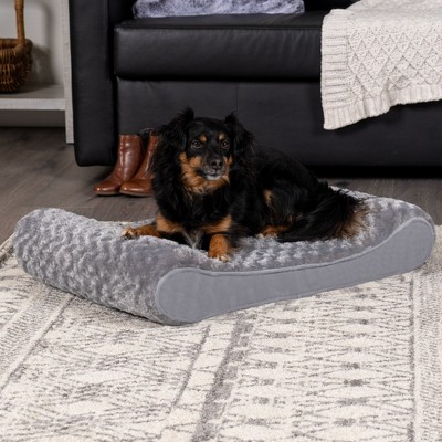 Gray Medium Orthopedic Foam Luxe Lounger Dog Bed