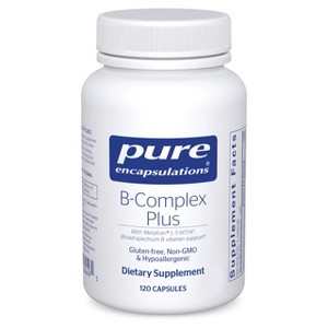 Pure Encapsulations B-Complex Plus - Neurological & Cardiovascular Health, Energy & Nervous System Support* - With Vitamin B12 & More - 1 of 4