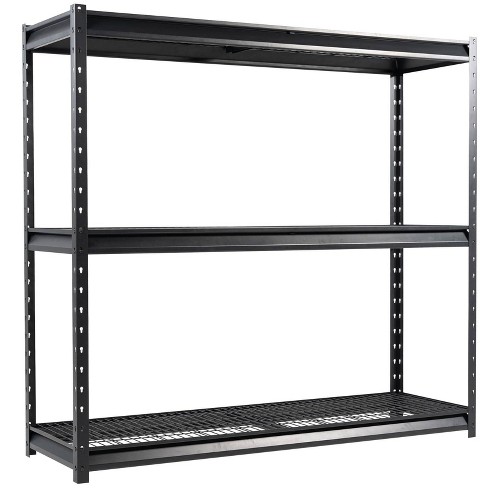 Atlas Shelving 3-Tier 77"x24"x72" 7500lbs Heavy Duty Steel Shelving Dark Gray - image 1 of 4