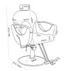 Tall Office Desk Chair, 360°Height Adjustable Swivel With Foot Ring, Adjustable Arm Counter Height Office Chair, Salon Barber Chair-Cuddlewood - 4 of 4