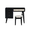 GlasFlength Wooden Makeup Vanity Tables Set with Charging Plug and USB, Drawers and storage space, Black, 39"*15.6"*29.6" - image 2 of 4