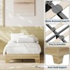 Natural Wood Platform Bed Frame with Strong Slats, Minimalist Design, No Box Spring Needed, Easy Assembly - 3 of 4