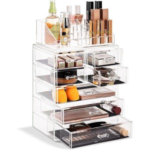 Sorbus Clear Cosmetic Makeup Organizer Case & Display - Spacious Design - Great for Dresser, Bathroom, Vanity & Countertop - 1 of 4
