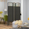 NicBex Room Divider Folding Woven Privacy Screen with Wood Legs Partition for Home & Office - 2 of 4