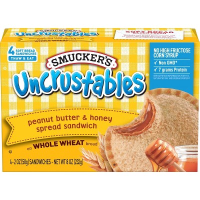 Smucker's Uncrustables Frozen Peanut Butter & Honey Spread Sandwich - 8oz/4ct