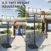 Racxily Adjustable Basketball Hoop 6.5-10 Ft - 44" Backboard with Wheels, Portable Base for Youth & Adults - Rust-Proof Outdoor Goal - 4 of 4