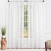 Chanasya 2pk Quatrefoil Voile Sheer Window Curtain Panels - Set of 2 - 3 of 4