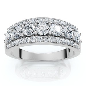 Pompeii3 3/4ct Diamond Wedding Ring 14K White Gold - 1 of 4