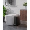 2.6 Gallon / 10 Liter Metal Bathroom Trash Can with Lid, Slim Waterproof Garbage Can for Bedroom, Small Step-on Trash Bin with Inner Bucket - 4 of 4