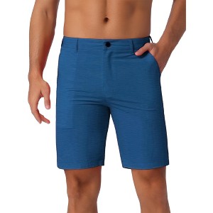 INSPIRE CHIC Men's Summer Beachwear Casual Lightweight Flat Front Board Shorts - 1 of 4