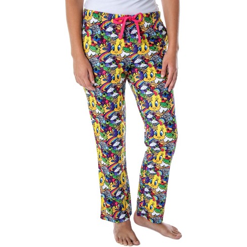 Looney Tunes Women's Tweety Bird Pattern Velvety Soft Lounge Pajama ...