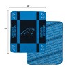 NFL Carolina Panthers Reverse Block Wordmark Double Sided Blanket: Plush Sports Throw - 3 of 3