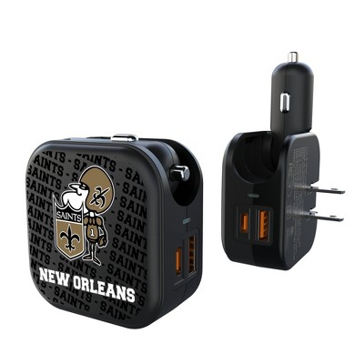 NFL NFC Historic Teams Text Backdrop 18-Watt 2 in 1 USB A/C Charger