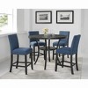 Roundhill Furniture Biony Fabric Counter Height Stools with Nailhead Trim, Blue, Set of 2 - 4 of 4