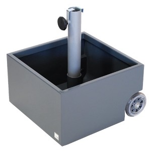 XXD Zinc Plated Powercoated Planter & Umbrella Stand, Dark Grey - 1 of 4