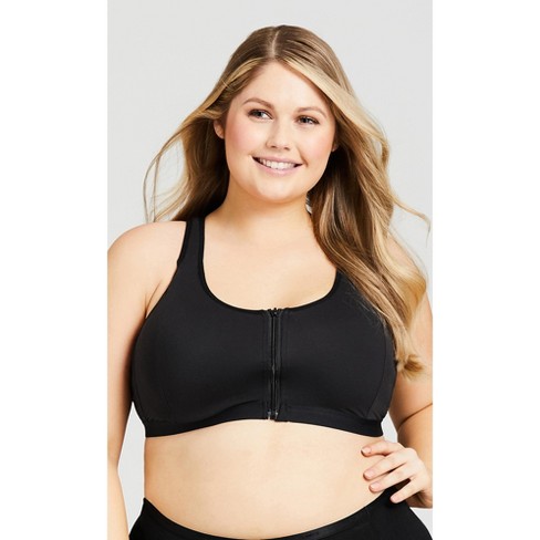 Avenue Body  Women's Plus Size Sports Bra - Black - 50dd : Target
