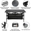 KTMBDW Folding Camping Table, Portable Aluminum Roll-up Picnic Backpacking Table for Picnic, Camping, BBQ, Party, Backyard, Beach, Black - 3 of 4