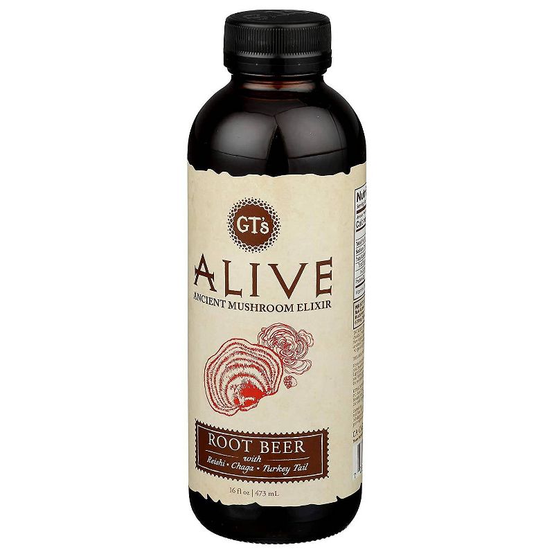 GT&#39;s Alive Root Beer Ancient Mushroom Elixir - 16 fl oz, 5 of 6