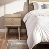 Royal Hampton Bedside Nightstand Table with 2 Drawers and Brass Knobs, Mango Wood, Sandblasted - 2 of 4